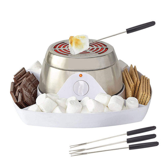 Smores Maker Tabletop Indoor - Flameless Electric Marshmallow Roaster